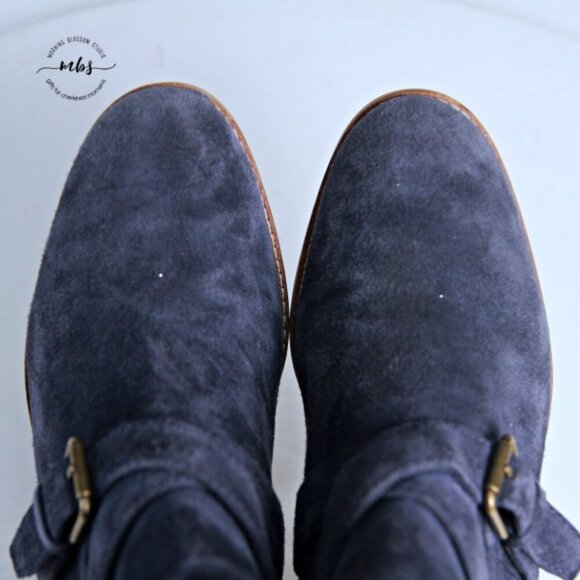 Cole Haan Jensynn Suede Ankle Bootie Navy Women 9 - Picture 9 of 14